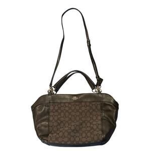 Coach Factory F29548 Lexy Signature Canvas Leather Shoulder Crossbody Bag Purse